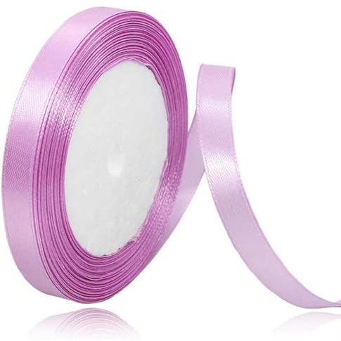 Geschenkband Lavendel 10 mm Breit,23 Meter Satinbänder Lavendel Stoff Schleifenband Kunsthandwerk,Hochzeitsdekoration, Weihnachten, Haarbögen, Blumensträuße, Geburtstag und Geschenkverpackung
