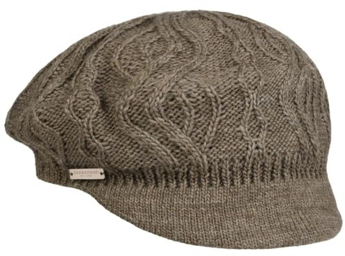 Seeberger Annelie Strick-Ballonmütze Damenmütze Ballonmütze Schirmmütze Schildmütze (One Size - Taupe)