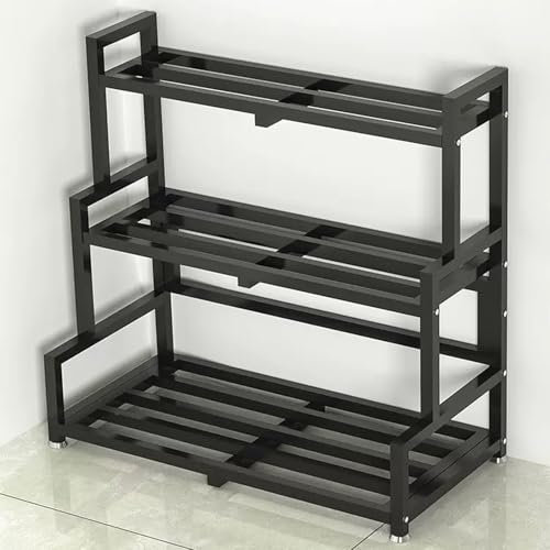 Étagère à 3 étages en métal pour pot de fleurs de 100 cm