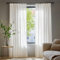 Deconovo Gardinen mit Kräuselband Voile Vorhang, Halbtransparent Dekoschal, Leinenoptik Vorhänge für Kinderzimmer Wohnzimmer Balkon, 245x140cm (HöhexBreite), Leinen, 2er Set