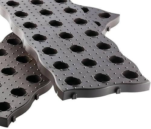 UPP Beetplatten, Gartenplatten Maxi - rutschfest, Trittsicher, Wetterfest - Modular erweiterbar mit einfachem Klicksystem, flexibel einsetzbar im Beet, Gewächshaus - 70x24x2,5 cm (8 Stück)