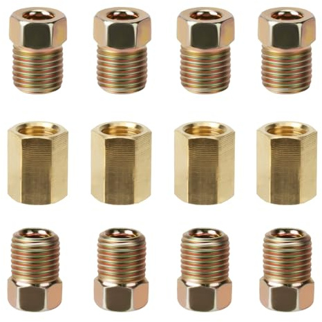 3/16 Bremsleitungsdruckverschraubungen, 12 Stück 3/20.3 cm Bremsleitungsverschraubungen