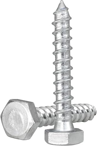 M8 8mm Coach Screws Length: 30mm (Pack of: 20) HEX Hexagon Head Lag Bolts Wood Screws Steel Zinc Plated DIN 571