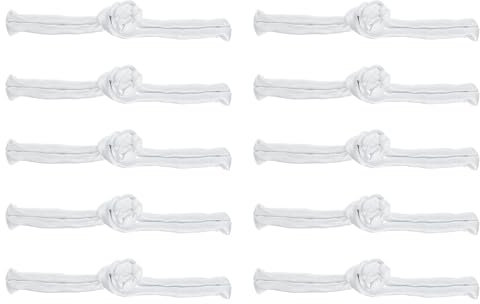 QUARKZMAN Chinesische Knoten Nähen Knöpfe Verschluss, 10 Paare Nähen Knöpfe Verschlüsse für DIY Cheongsam Tang Anzug Umhang Mäntel Brautkostüme Outfit (Weiß)