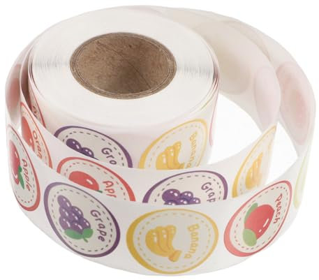 ERINGOGO Obstaufkleber Rolle Mit Traubenaufklebern Und Erdbeeraufklebern Für Klassenzimmerpreise Cartoon-obstaufkleber Für Schüler Erdbeeraufkleber Zum Belohnen