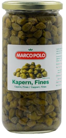 PRIBO KAPERN FINES - 2x 450g Glas - eingelegte Kapern in Salz & Essig, als Gewürz für Pizza und Pasta, für Vitello Tonnato, in Saucen wie Königsberger Klopse, auf Rinder-Tartar, als Pesto oder Dip