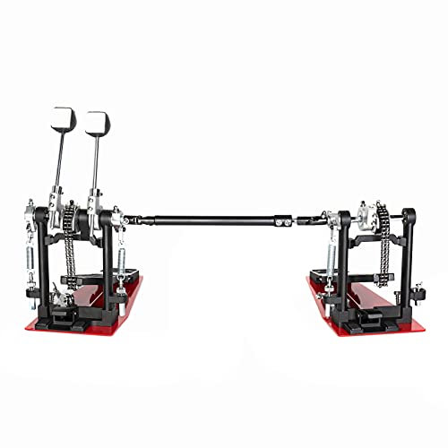 Fame Doppelpedal DFP9001, Double Bass, Double Kick Pedal, Drum Hardware, Filz Beater, einstellbare Federspannung