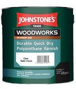 2.5LTR JOHNSTONE'S WOODWORKS QUICK DRY POLYURETHANE VARNISH CLEAR GLOSS