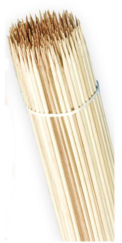 Brochettes en bois avec pointe profilée 40 cm incassables