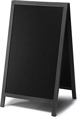UNIPOS® Kundenstopper Tafel Holz Schwarz (68x120)