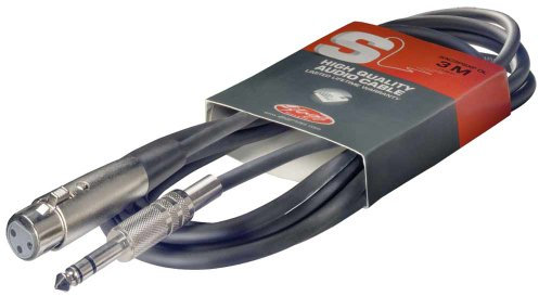 Stagg 18282 6 m 3 Pin 1x Female XLR/1x Stereo Jack Connector Patch Audio Cable