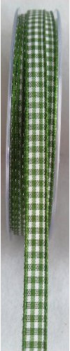 Band Vichykaro 8 mm 20 m Rolle kariert Schleifenband dunkelgrün