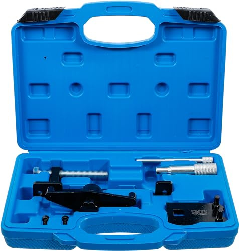 BGS 8785 | Motor-Einstellwerkzeug-Set | für Opel, GM 2.0, 2.2 Ecotec Diesel | Einstellschlüssel mit Halter | Einspritzpumpen- & Kurbelwellen-Einstellstift | Nockenwellen-Einstellwerkzeug