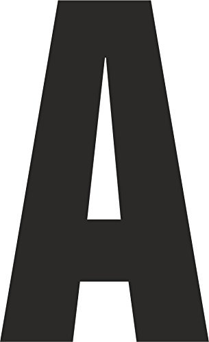 Self Adhesive Vinyl Letters/Numbers 17cm - Ideal for Signs/Wheelie Bins/Vehicles (Black A)