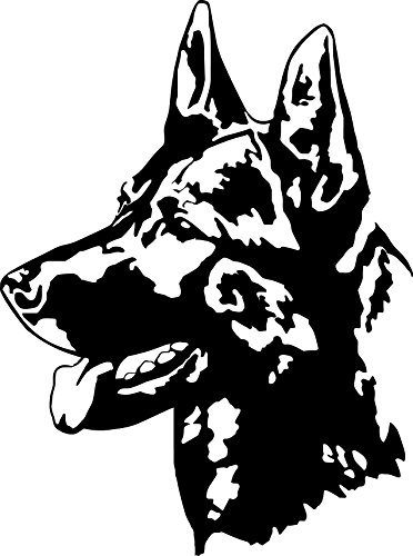 Großer Sticker für die Motorhaube von Auto/Lieferwagen mit Hundemotiv (deutscher Schäferhund)