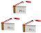 YUNIQUE GREEN-CLEAN-POWER - Ensemble de 3 Batteries LiPo 7.4V 700mAh pour Drone MJX X600 | Taille de la Batterie : 55 X 30 X 17 mm - Poids : 52 grammes | Rechargeables, Haute Capacité, Argent