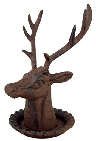 Antler Jewelery Stand Elk Schmuckständer, Gusseisen, 19 cm