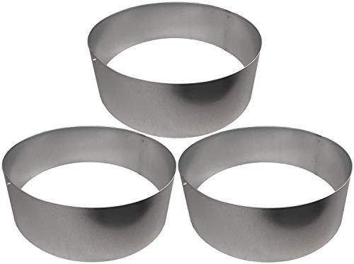 Rasenkanten Baumring Kreis aus Metall durchm. 75 cm x 25 cm - 3er Set