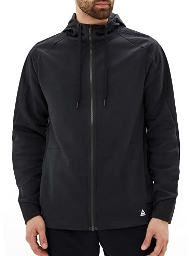 Reebok Herren Training Supply Fz Hood Kapuzenpullover, schwarz, Small