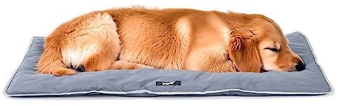Ferplast Hundematte Groß - Waschbares Hundebett - Hundekissen - Wasserdicht & Kratzfest - Matte für Hundehütten und Auto, Hundekorb - Jolly - 98 x 65 cm, L, GRAU
