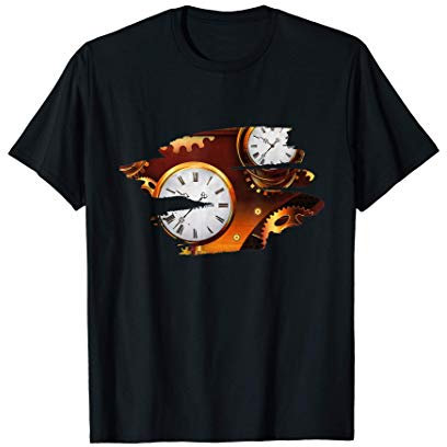 Uhrwerk Uhr Zeit Reise Zeitreisender Vergangenheit Geschenk T-Shirt