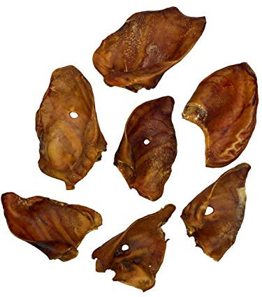 Schweineohren getrocknet Kauartikel Premium Qualität für Hunde (10 Stück (1 Packung à 10 Stück))