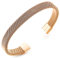 COOLSTEELANDBEYOND Elastische Verstellbare-Rotgold Edelstahl Gitter Stahlkabel Armband Herren Damen, Armreif