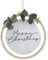 Weihnachts-Kranz MERRY CHRISTMAS Botanical Eukalyptus Deko-Kranz Tür- & Wand-Kranz Advents-Gesteck grün, weiß & natur aus Holz & Acryl Weihnachts-Deko Tür- & Wand-Dekoration Winter & Advent Ø 25 cm
