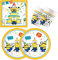 Procos 10137423 - Set per feste S Minions: Rise Of Gru, set da 52 pezzi, 16 piatti, 16 bicchieri, 20 tovaglioli, stoviglie usa e getta, stoviglie per feste, decorazione da tavolo