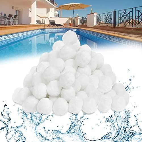 YRHome Filterballs für Sandfilteranlagen, 700g Filterbälle, Kann 25 kg Filtersand Ersetzen, Geeignet für Pool Filter Schwimmbad Filteranlage, Poolreinigung Zubehör,Weiß,MEHRWEG (700g)