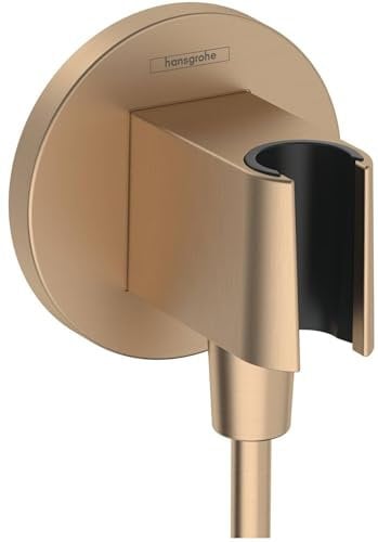hansgrohe Wandanschluss mit Duschkopfhalterung FixFit S, Brushed Bronze