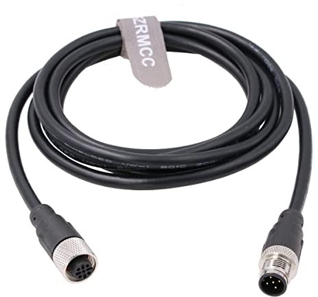 SZRMCC M12 A code 5 Pin Dritto Maschio a Femmina Sensore di Aviazione Connettore Cavo Elettrico Alto Cavo Impermeabile Schermato Flessibile Per Telecamera Industriale Modulo Fieldbus (8m)
