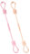 Vicloon 2 Pezzi Catenelle per Ciuccio, Catena Ciuccio, Cordino Ciuccio in Silicone senza BPA, Catenelle Porta Succhietto per Sedie di Sicurezza Passeggino Seggiolone, Stile Orso (Rosa e Albicocca)
