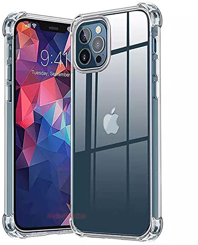 SFthingsss Case for iPhone 14 Pro 6.1-Inch, Non-Yellowing Shockproof Phone Bumper Cover, Anti-Scratch Clear Back (Clear)