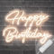 SKYLANTERN Neon LED Happy Birthday 58 cm – Neon Wandleuchte, warmweiß, Netzbetrieb – Lampe Neon Schild mit Ein-/Ausschalter für Dekoration Geburtstag