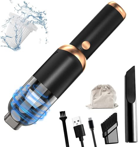 Arubaitai Kabellos Akku Staubsauger Auto - 13000Pa klein Staubsauger - 4000mAh USB aufladbar Handheld Vacuums für Auto Tierhaare Zuhause Büro