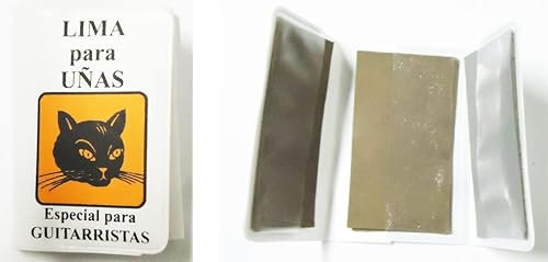 Estuche 15 limas guitarristas para uñas Gato Negro de 3 calibres distintos. Fabricado artesanalmente en España desde 1868.