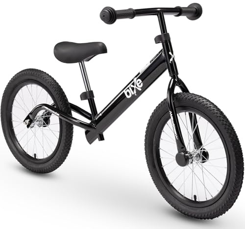 Black Pro Balance Bike for Big Kids and Kids with Special Needs - 16 No Pedal Glide Training Bicycle for Children Ages 5,6,7,8. Peddle_x0002_Less Bike Made for Fun Learning