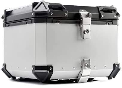 Wnanch Top Case Motorcycle 28L 36L 45L 55L 65L 80L 100L Motorradkoffer Alu Heckkoffer Für Quad Oder Motorrad Mit Installieren Platte Wasserdicht (Color : Silber, Size : 55L)