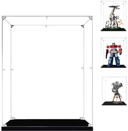 BOOVAX Acryl Vitrine Schaukasten für Lego-10302/76989/43230- Kompatibel mit [Optimus Prime/Langhals/Tallneck Modell/Kamera] Vitrine - 30x20x40 cm | 2mm (Nur Vitrine)