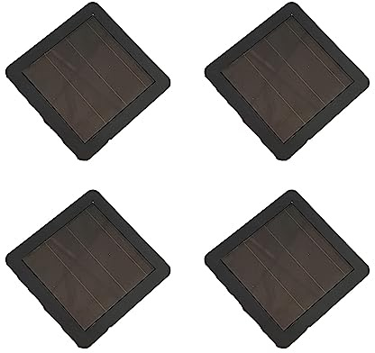 BBTISG 4 Pcs Solar Light Replacement Top Panel, 6.5 * 6.5cm, Black, Compact, A+
