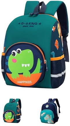 PAEHUIMT Kindergarten Rucksack, Kinderrucksäcke, Dinosaurier-Schultasche geeignet für Jungen (Grün)