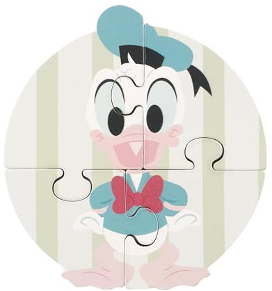 Disney 100th Anniversary Donald Mini Wooden Puzzles, My First Puzzles, Jigsaw Puzzle Games, Montessori Educational Toys For 1 Year Old + Toddler - Official Licensed Disney Gifts by Orange Tree Toys