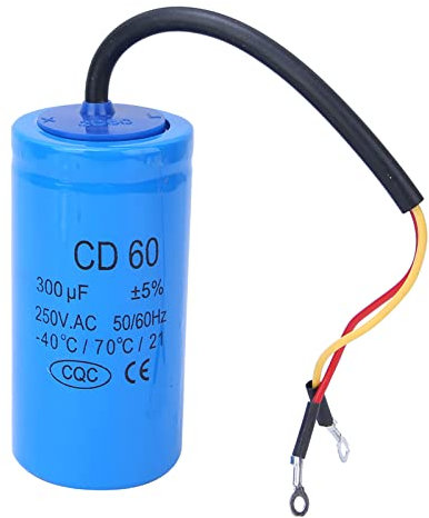 CD60 250V 300uf Kondensator Motorkondensator Elektronischer Bauteil Betriebskondensator für Kühlschränke Klimaanlagen Luftkompressor Motor Schaltkondensator