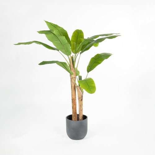 Vaukura Planta Artificial Bananera con Tronco 130cm