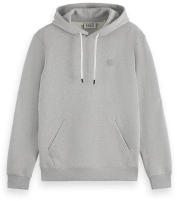 Scotch & Soda Herren Essential Badge Logo Hooded Sweatshirt Kapuzenpullover (1er Pack)