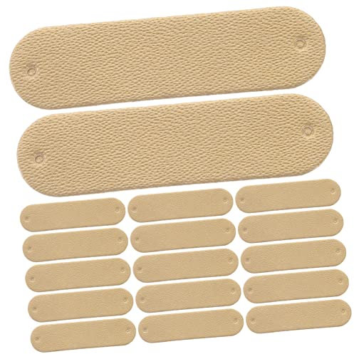 TOPPERFUN 100St Handmade Leder Etikett Bekleidungslederetikett Tag-Verschönerung lederflicken für hüte Etiketten nähen Leere Etiketten Weben häkeln Zubehör Schild Kunsthandwerk Baumwolle