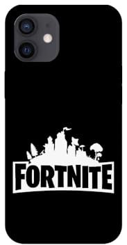 Schutzhülle transparent Design für Apple iPhone 12 Mini, bedruckt in Frankreich, Videospiele, Fortnite Logo (iPhone 12 Mini)