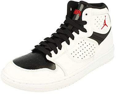 NIKE Herren Jordan Access Basketballschuhe, Weiß, Schwarz, Universitätsrot, 45.5 EU