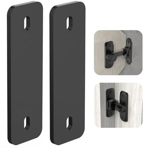 YogePote 90/180 Degree Barn Door Lock Spacer, Small Flip Gate Latches Hardware Spacer